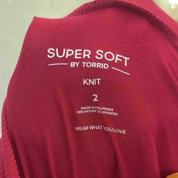 Torrid Super Soft Hot Pink Cardigan Dolman Sleeve Open Front Size 2X - Picture 3 of 4